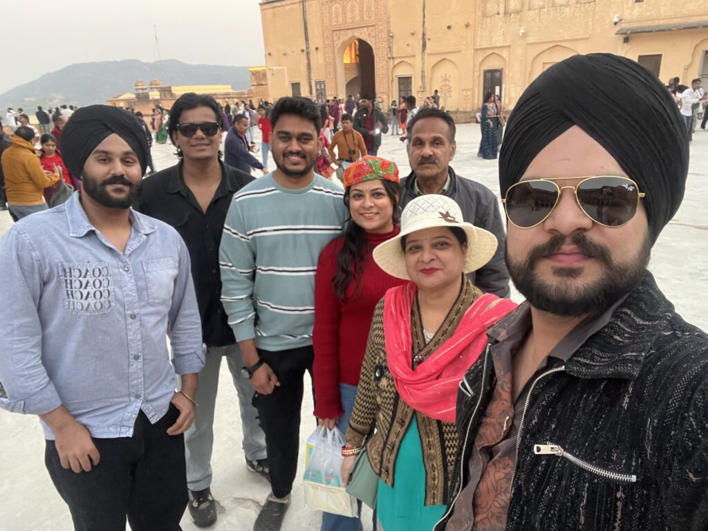 Family exploring the beautiful sights of Rajasthan